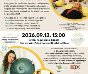 Meditatív hangfürdő handpannel és felnőtteknek szóló mesével